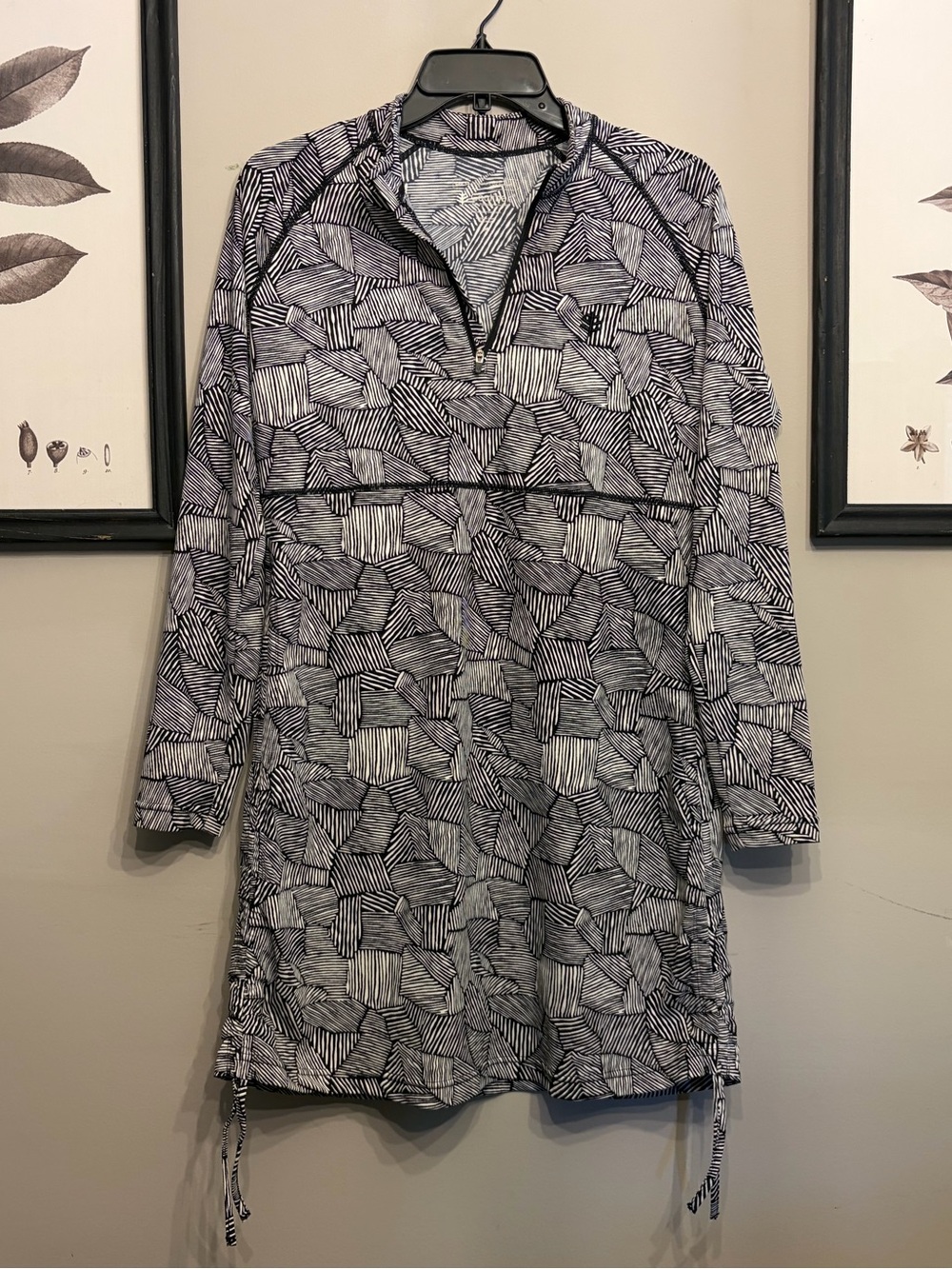 Coolibar UV Protection Quarter Zip Swim Cover Up Size M